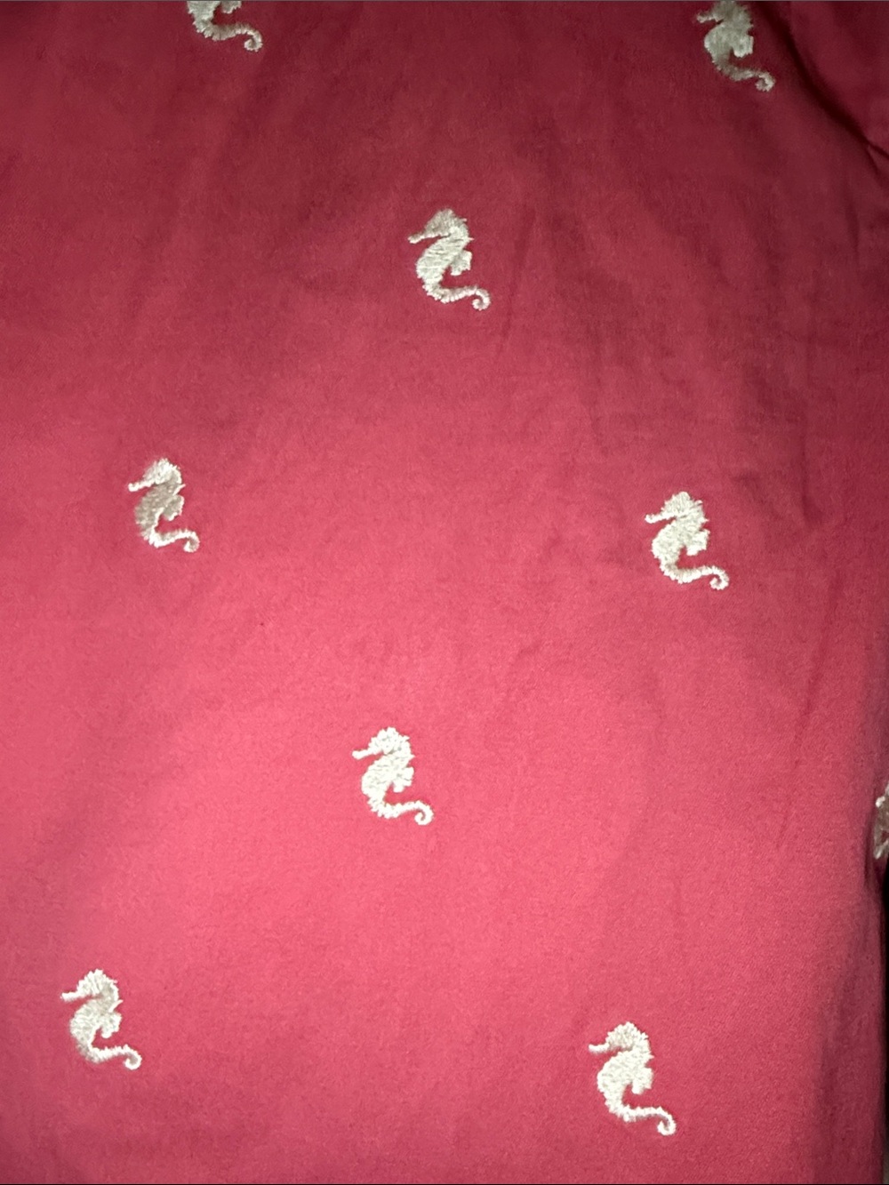 Talbots Pink Seahorse Embroidered Flat-Front Shorts - Picture 3 of 10